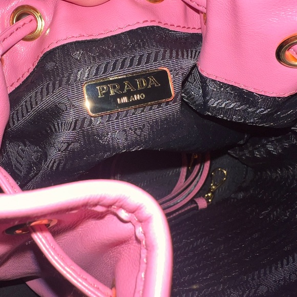 Prada Pink Leather Bucket Bag - Picture 7 of 11